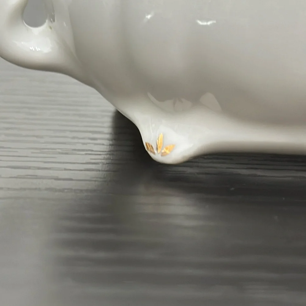 Lefton China Wheat #20120 Demitasse (mini) Cream & Lidded Sugar Bowl Gold Accent